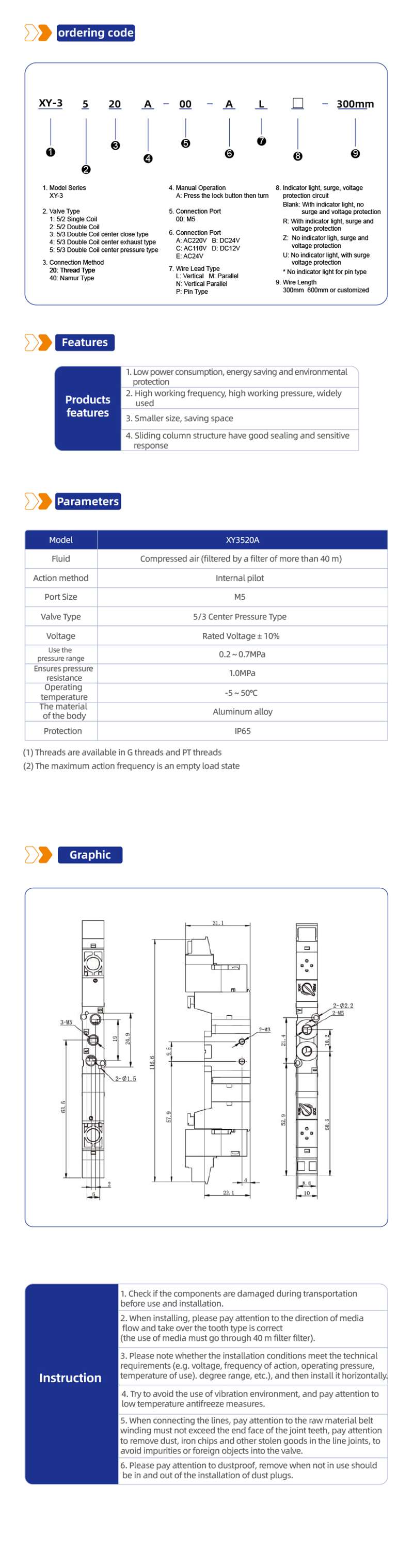 XY3520A Directional Control Valve