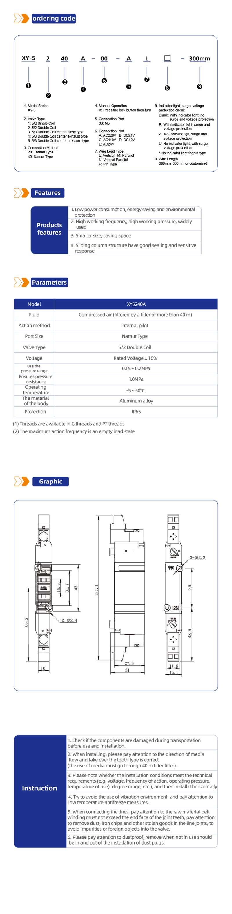XY5240A Directional Control Valve
