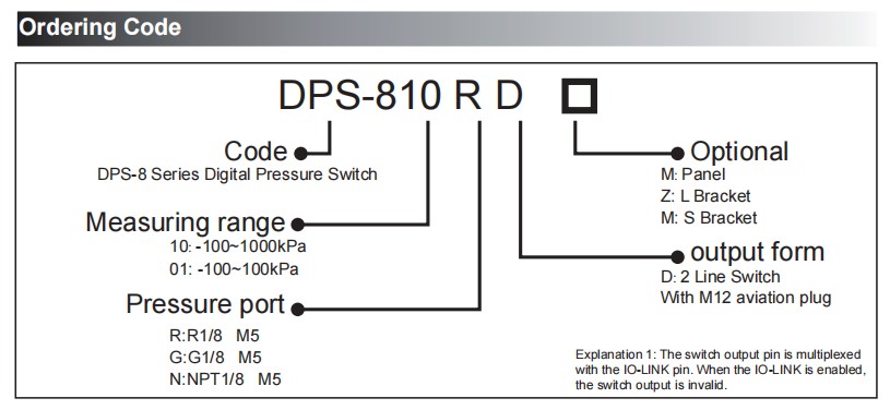 DPS-8 Digital Pressure Switch