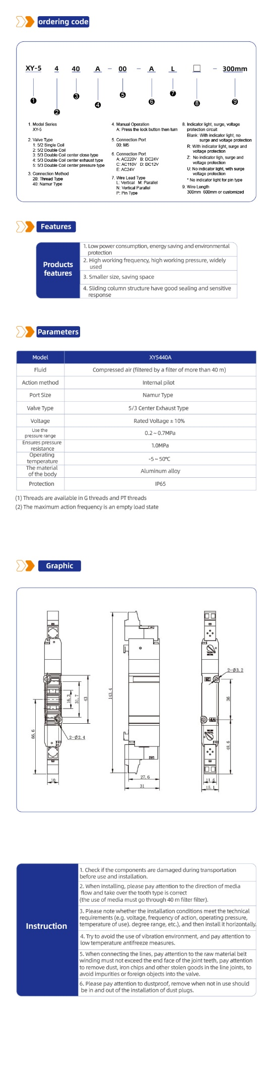 XY5440A Directional Control Valve