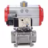 Pneumatic Female Thread 3-Part ball valve